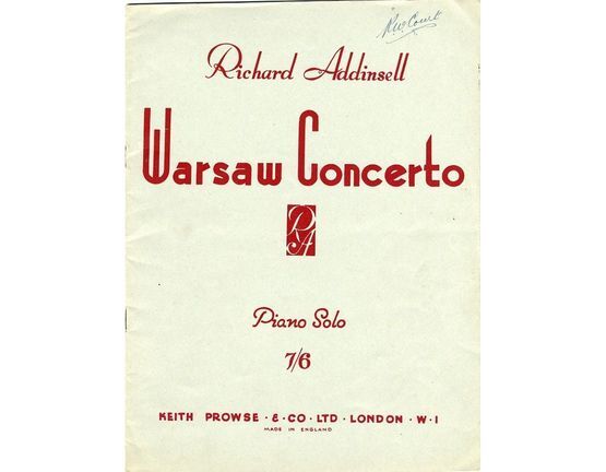 3622 | Warsaw Concerto - Piano Solo - Complete