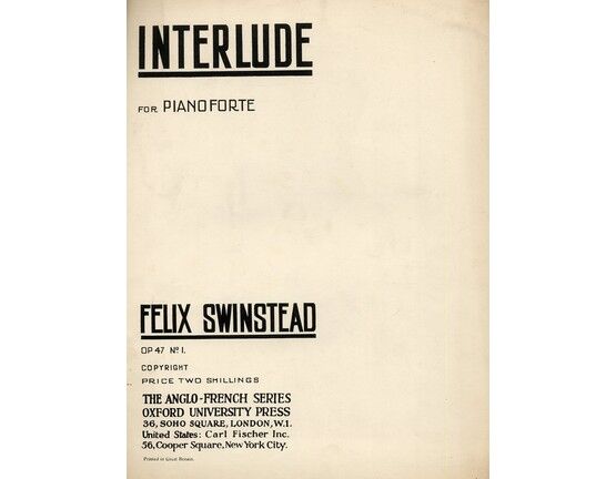 366 | Interlude - For piano Op. 47,  No. 1