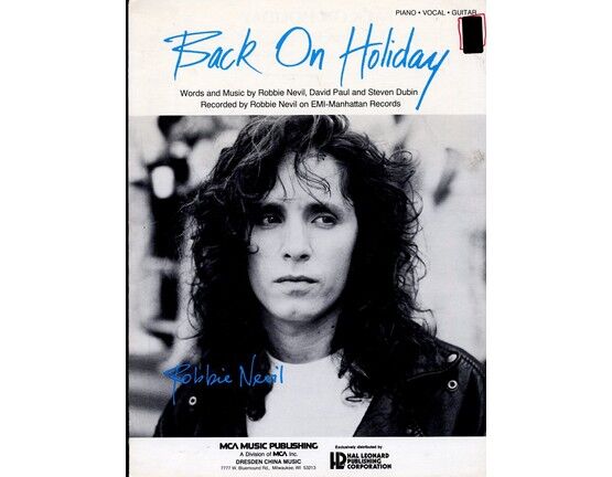 3782 | Back on Holiday - Featuring Robbie Nevil - Piano - Vocal - Guitar