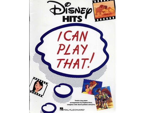 3782 | I can play that! -  Disney Hits - 12 easy piano arrangements, complete with chord symbols and lyrics