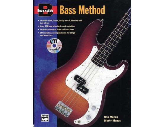3783 | Basix Bass Method - Includes rock, blues, heavy metal, country and jazz styles - Uses TAB and standard music notation - Includes essential licks and b