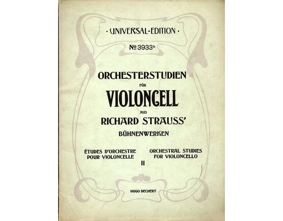 3789 | Strauss - Orchestral Studies for Cello - Volume 2 - Universal Edition No. 3933b