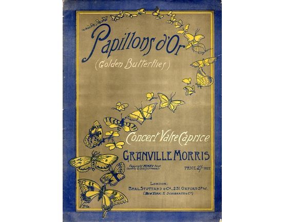 3856 | Papillons d'Or (Golden Butterlies) - Concert valse Caprice for Piano Solo