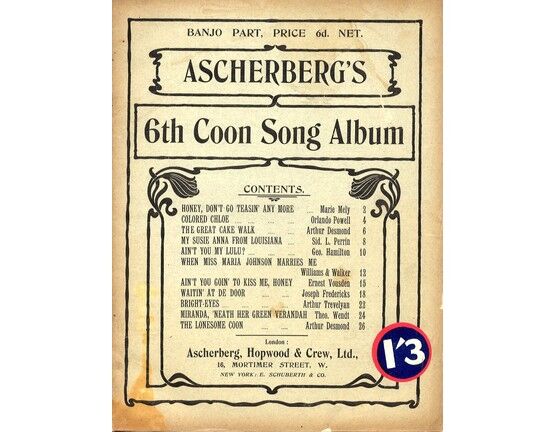 389 | Ascherberg's 6th Coon Song Album
