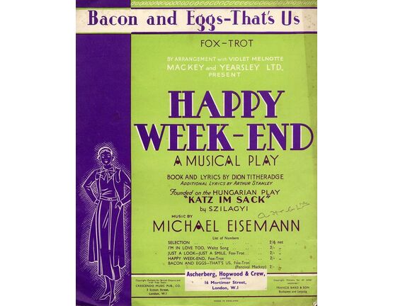 389 | Bacon and Eggs- That's Us - Fox-Trot Song From 'Happy Week-End'