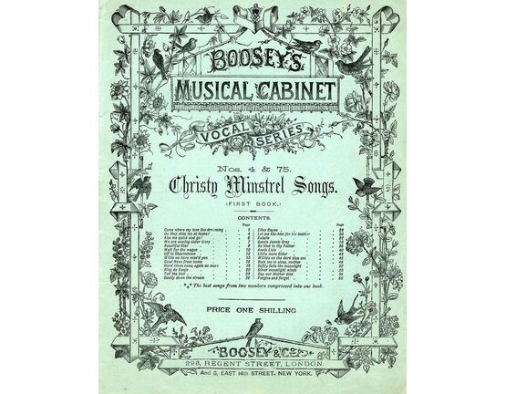 393 | Boosey's Musical Cabinet - Vocal Series - First Book - Nos. 4 & 75 - Christy Minstrel Songs