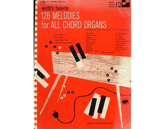 3950 | 126 Melodies for All Chord Organs - World's Favorite Series No. 12