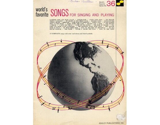 3950 | World's Favorite Songs (Series No. 36) - For Singing and Playing - 67 Complete Songs with Verse and Chorus and Chord Symbols