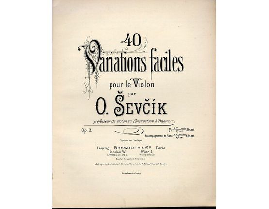 397 | 40 Variaitions faciles pour le Violon - Op. 3