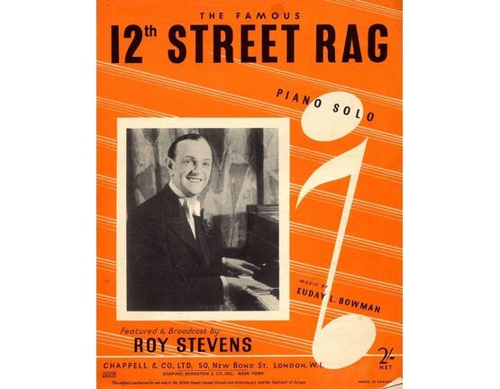 4 | 12th Street Rag - Piano Solo - Featured and Broadcast by Roy Stevens