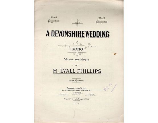 4 | A Devonshire Wedding - Song - In the key of D major for high voice