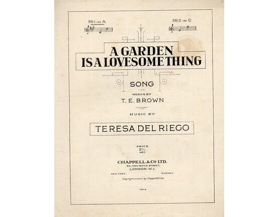 4 | A Garden is a Lovesome Thing - Song in the key of A major for low voice