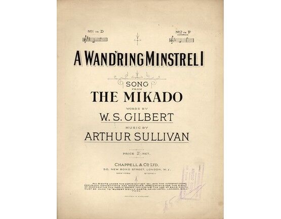 4 | A Wand'ring Minstrel I - Song from the Mikado in F major - Gilbert & Sullivan - Voice and Piano