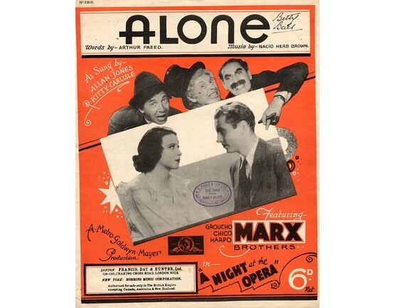 4 | Alone - Song Featuring The Marx Brothers, Joe Loss, Allan Jones & Kitty Carlisle - From 'A Night At The Opera'
