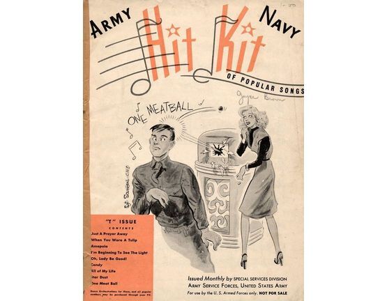 4 | Army Navy Hit Kit of popular songs,  T Issue, issued by Special Services Division, United States Army