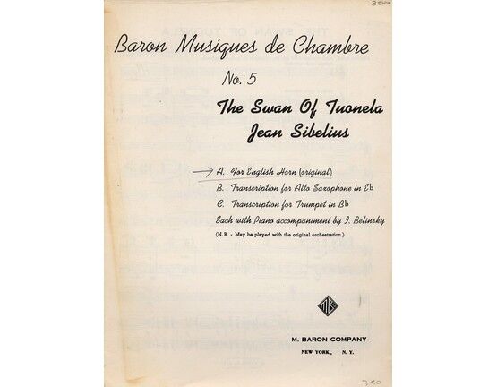 4 | Baron Musiques de Chambre No. 5 - The Swan Of Tuonela - For English Horn (Original)