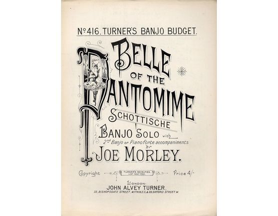 4 | Belle Of The Pantomime schottische -  Banjo Solo with 2nd Banjo or Pianoforte accompaniments