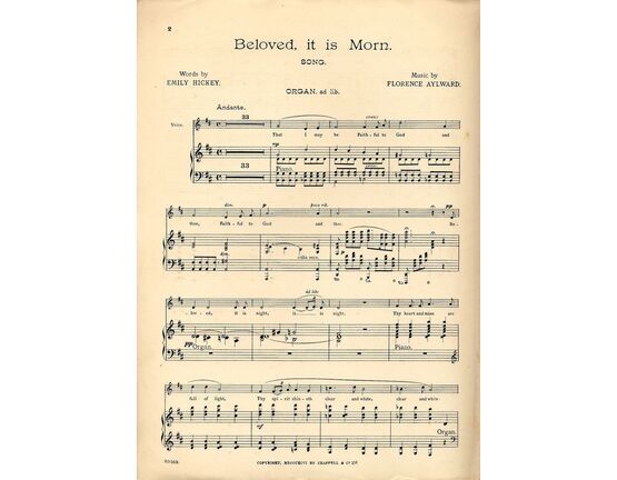 4 | Beloved It Is Morn - Song in the key of D major for medium voice