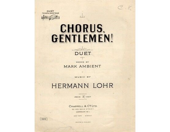 4 | Chorus. Gentlemen!