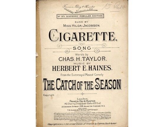 5281 | Cigarette - Song from "The Catch of the Seson"