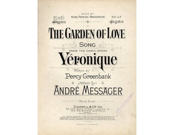 4 | Copy of The Garden of Love - Song in the key of E flat major for Low voice from "Veronique"