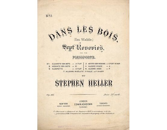 4 | Dans les Bois, sept reveries, halte des chasseurs, for the pianoforte. Op. 86