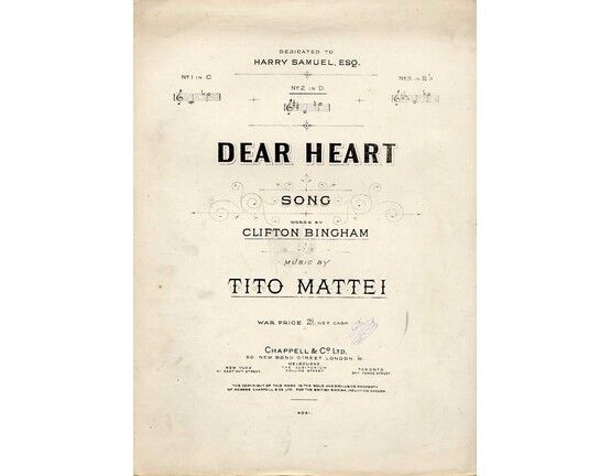 4 | Dear Heart - Song in the key of D major for medium voice