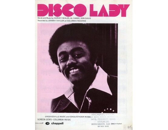 4 | Disco Lady: Johnny Taylor