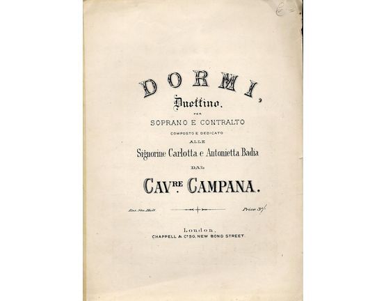 4 | Dormi - Duettino - For Soprano and Contralto