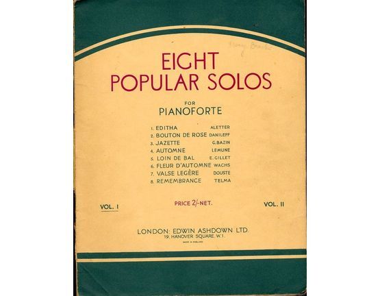 8646 | Eight Popular Solos for Pianoforte - Vol. 1