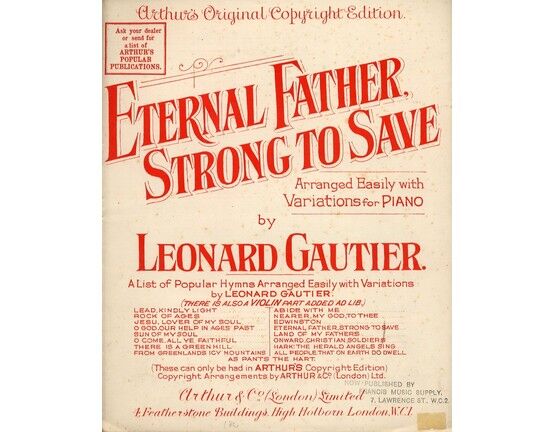 4 | Eternal Father Strong to Save. With variations for piano solo