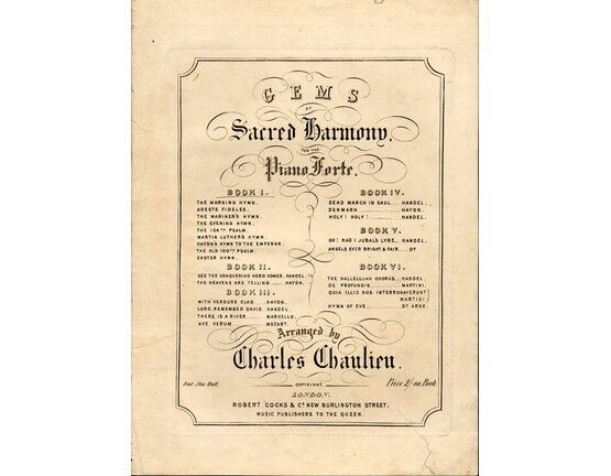 4 | Gems of Sacred harmony for the pianoforte, Book 1. Arranged by Charles Chaulien
