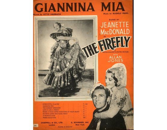 4 | Giannina Mia, from  "The Firefly" - As performed by Jeanette MacDonald