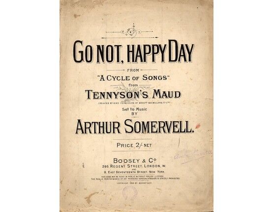 4 | Go Not Happy Day. From A Cycle of songs from Tennysons Maud