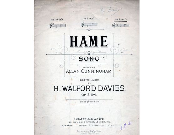 4 | Hame - Song - Key of D major for High Voice - Op. 18, No. 1