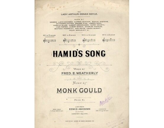 4 | Hamids Song, To Lady Arthur Conan Doyle