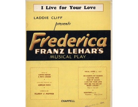 4 | I Live for Your Love: from "Frederica"