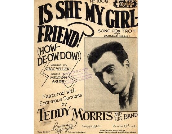 4 | Is She My Girlfriend,  Ray Starita, song fox trot with ukulele accompt. Jay Whidden