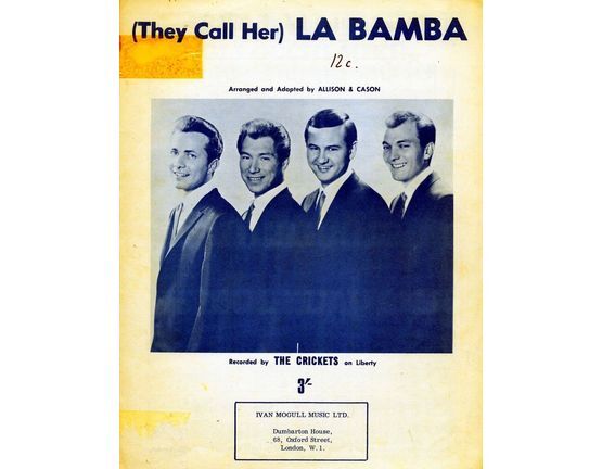 4 | La Bamba, featuring The Crickets (b/w photo)