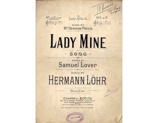 4 | Lady Mine! - Song in D Flat major for low voice