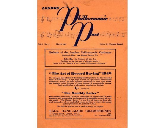 4 | London Philharmonic Post Vol.1 No.7 March 1941, edited by Thomas Russell