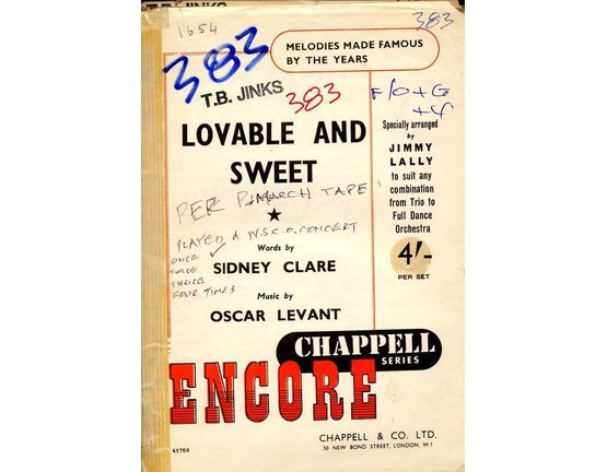 4 | Lovable And Sweet - Chappel Encore Series - Arrangement For Small Dance Band