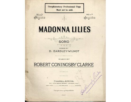 4 | Madonna Lilies - Song in the key of D Major for Low Voice - Professional Copy