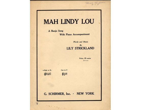 4 | Mah Lindy Lou - Song in the key of E flat major for High Voice