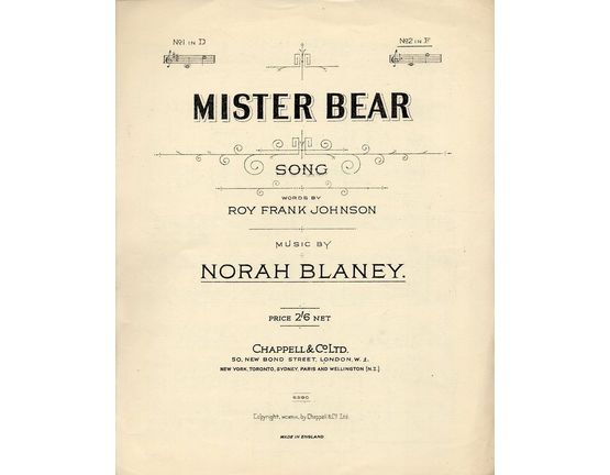 4 | Mister Bear - Song in the key of F major for High Voice