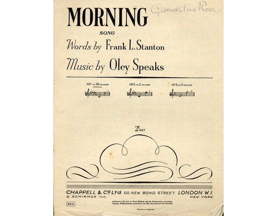 4 | Morning (Le Jour) - English and French Words - Song in the Key B Minor for Low Voice