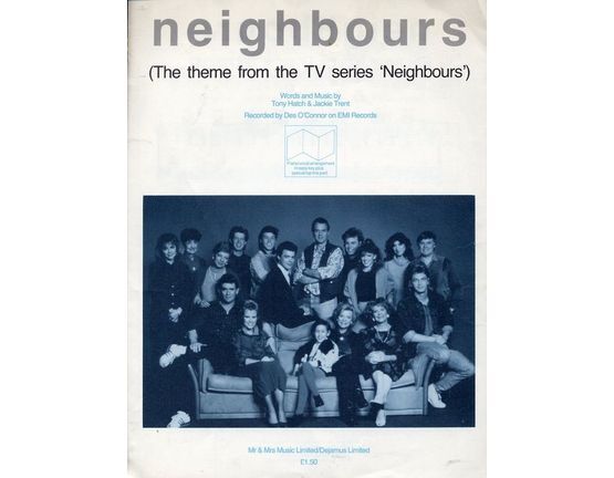 4 | Neighbours: from TV series -  b/w cast photo incl. Kylie Minogue, Jason Donovan