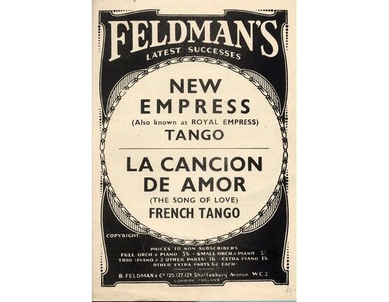 4 | New Empress (Tango), La Cancion De Amor (French Tango),