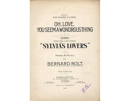 4 | Oh Love You Seem a Wondrous Thing: from "Sylvias Lovers"