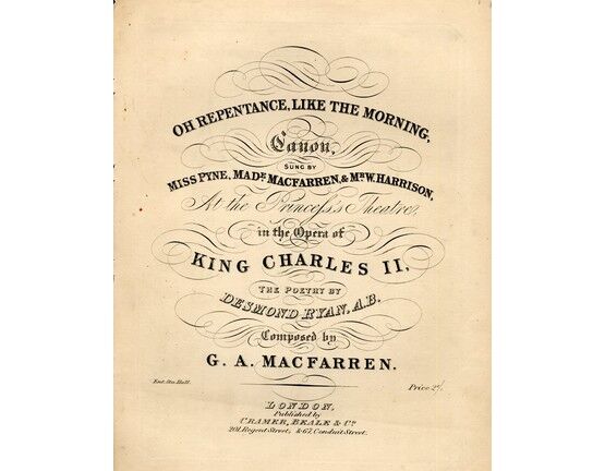 4 | Oh repentance Like The Morning: Canon from opera "King Charles II"